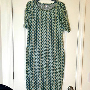 LuLaRoe Green Dress With Rope Design - Size M
